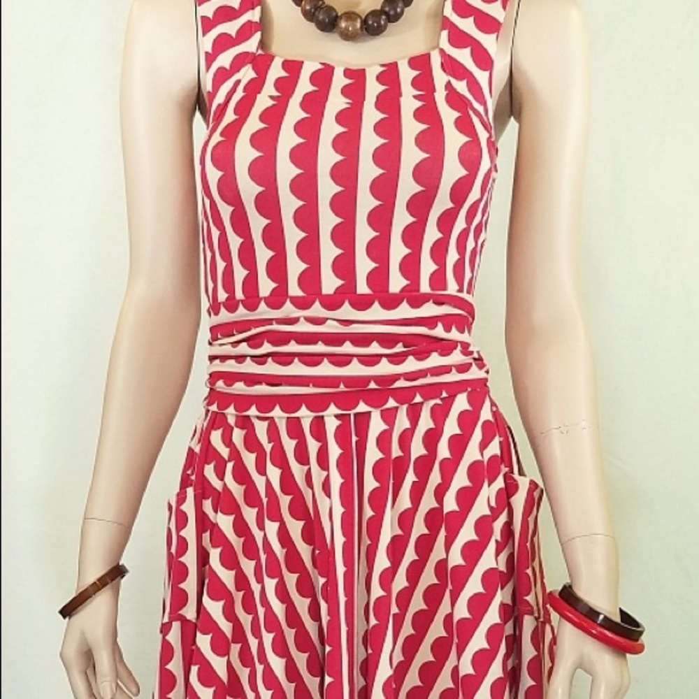 ModCloth Effie’s Heart Cherry Scallop Dress